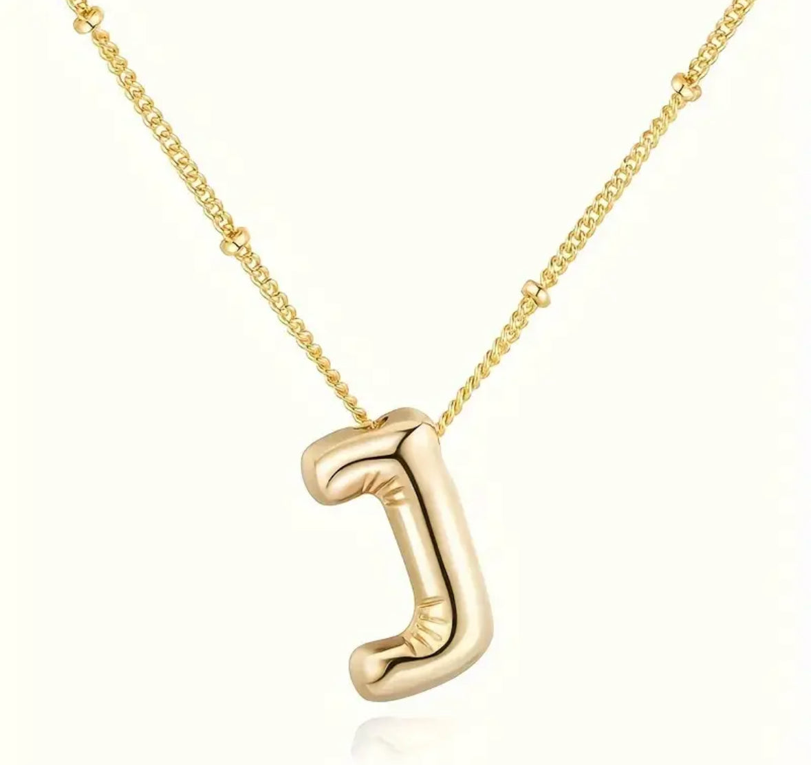 Alphabet Bubble Letter Necklace