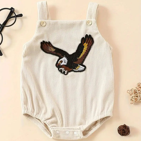 Eagle Corduroy Baby Onesie