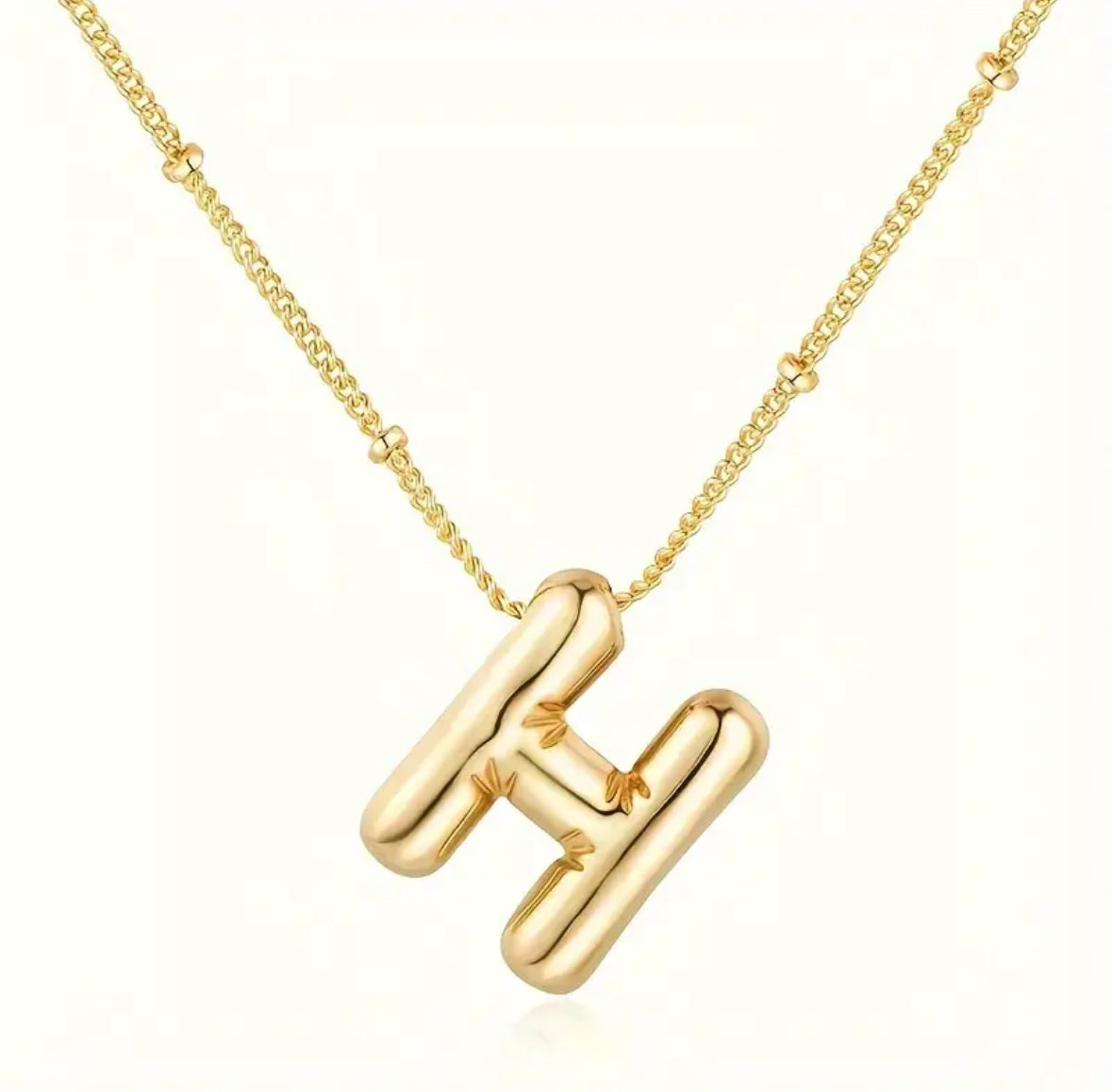 Alphabet Bubble Letter Necklace