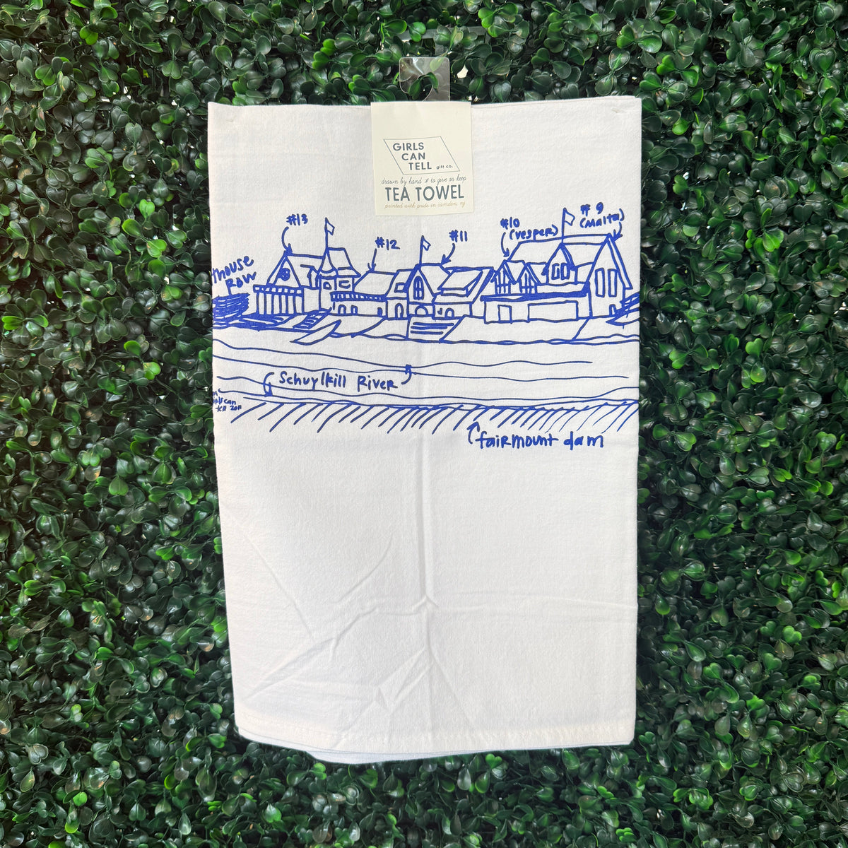 Boathouse Row Tea Towel
