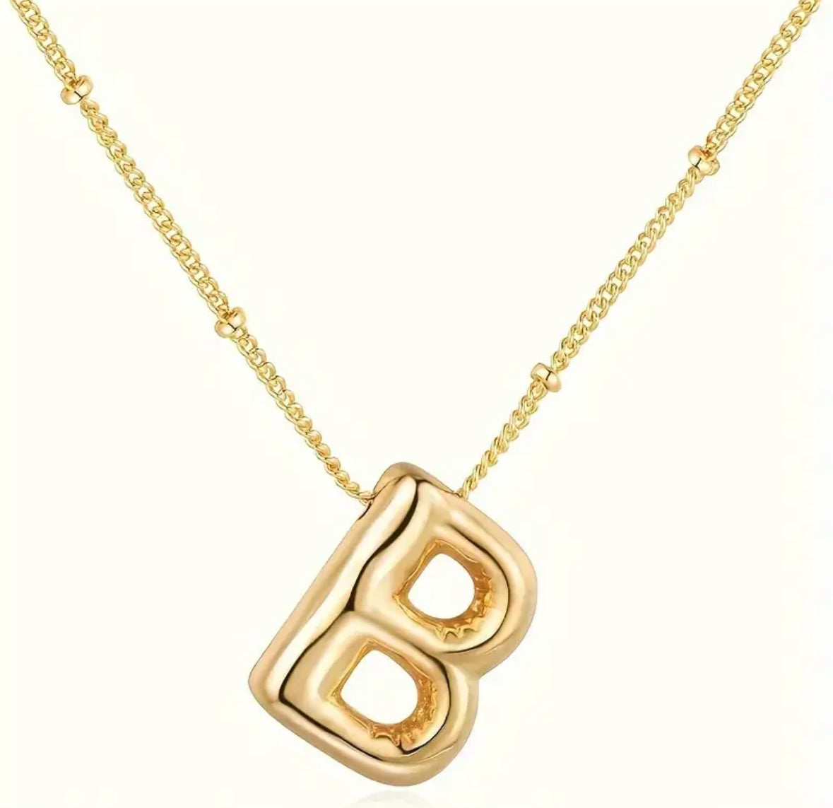 Alphabet Bubble Letter Necklace