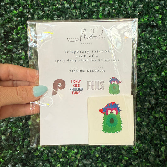 Phillies Temporary Tattoo 4 Pack