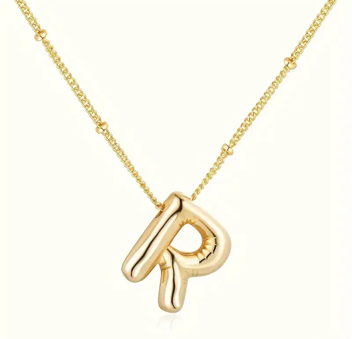 Alphabet Bubble Letter Necklace