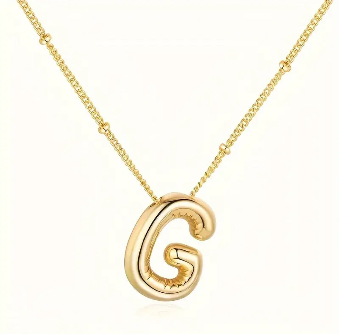 Alphabet Bubble Letter Necklace