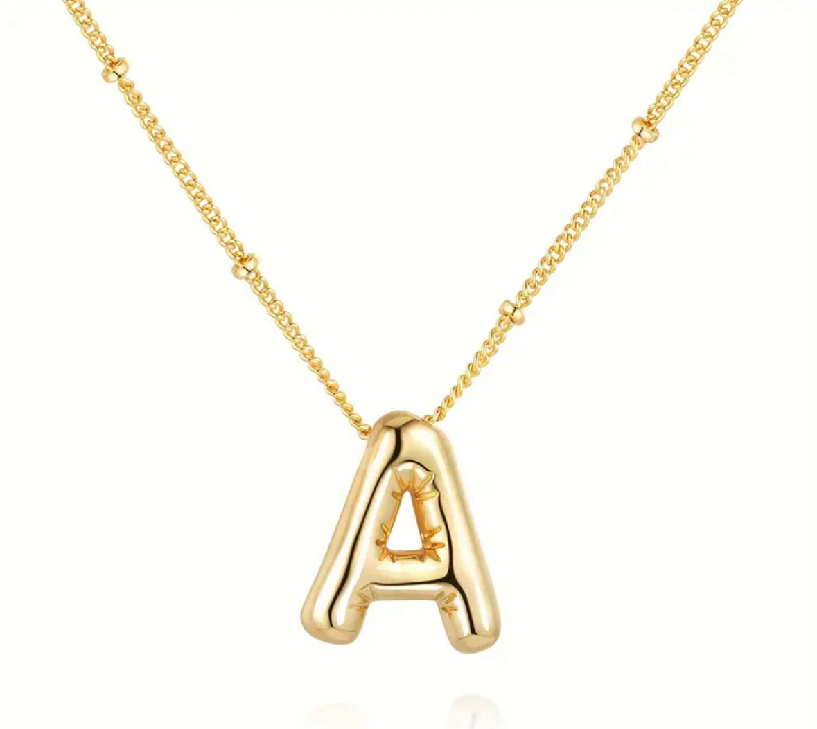 Alphabet Bubble Letter Necklace