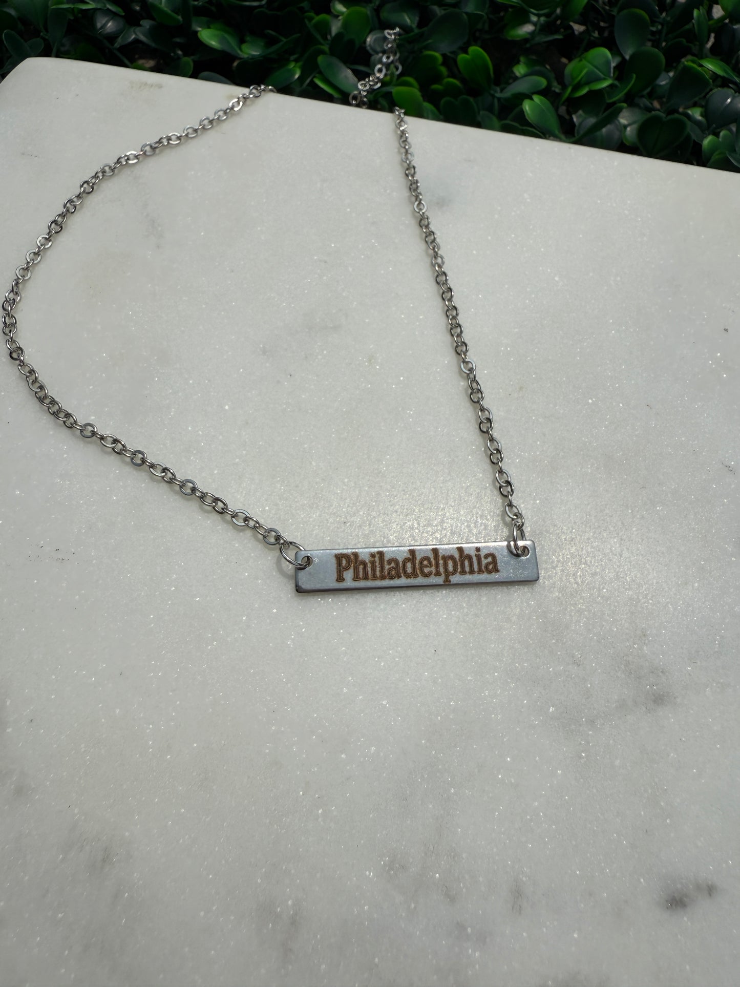 Philadelphia Bar Necklace