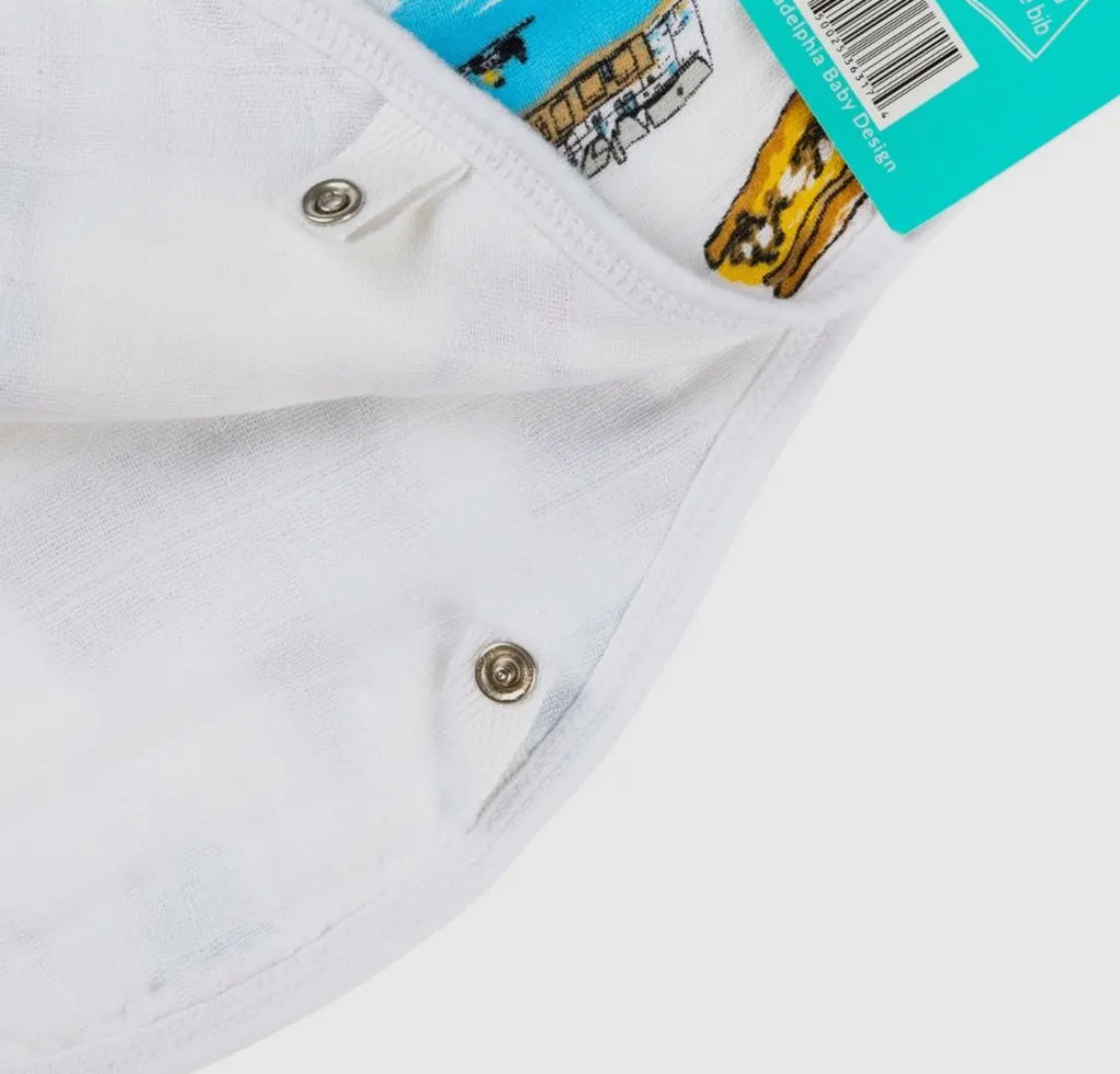 Philadelphia Burp Cloth + Bib: 2 in 1
