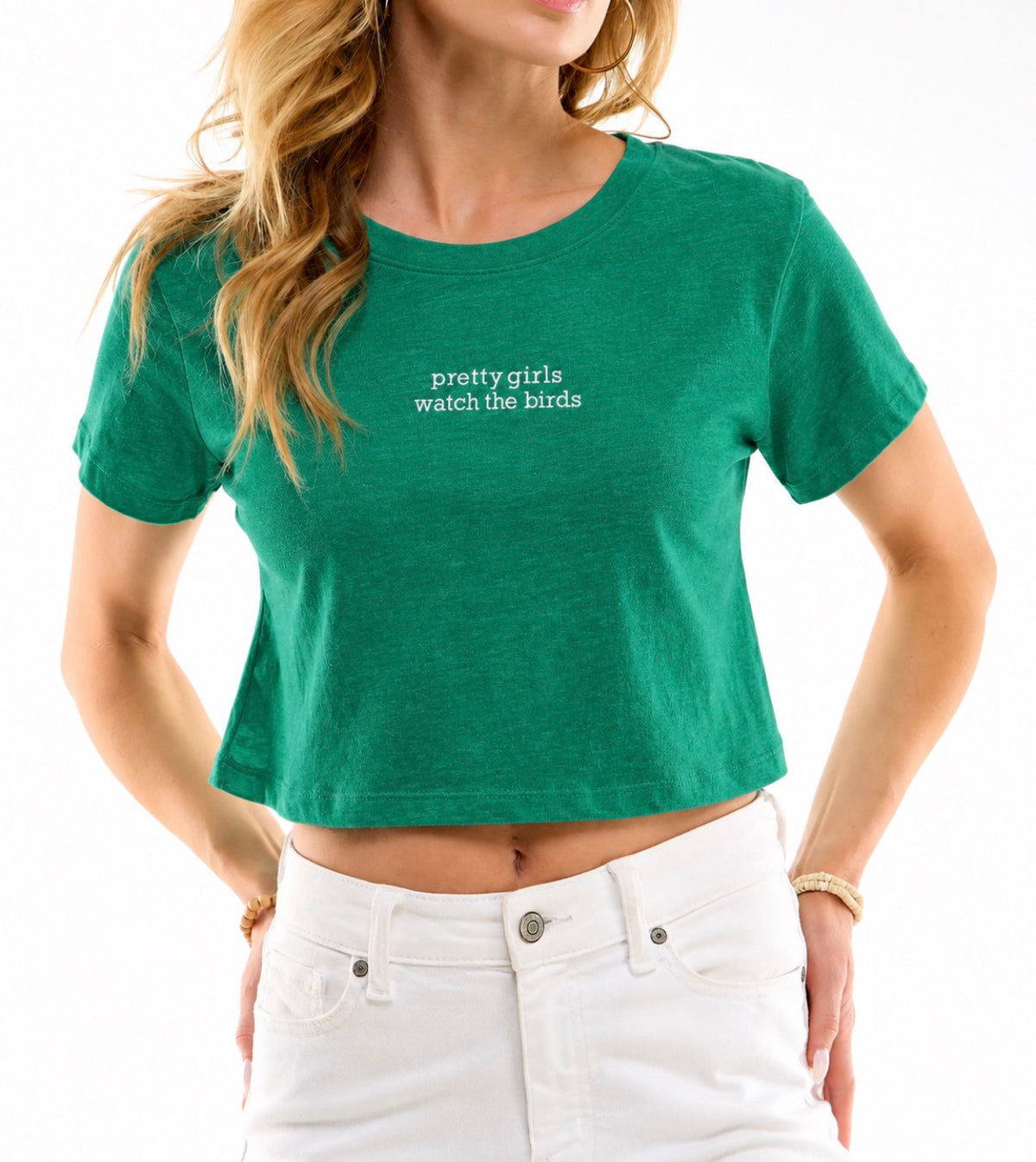 Pretty Girls Watch the Birds Women's Crop Top