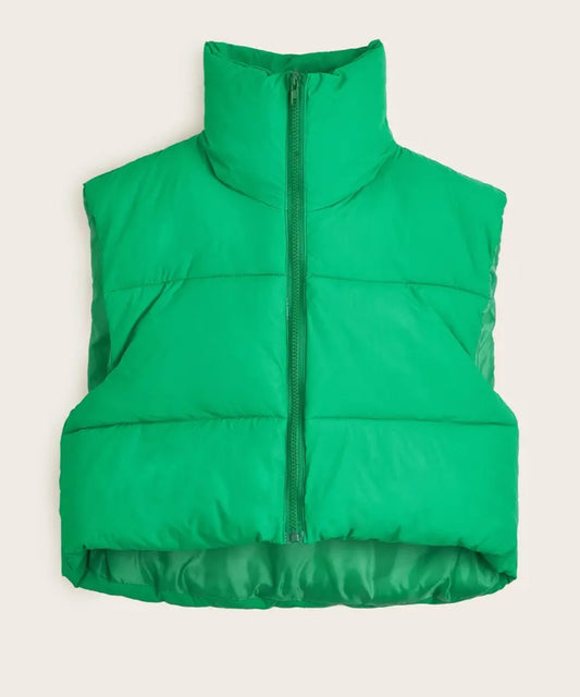 Kelly Green Puff Vest