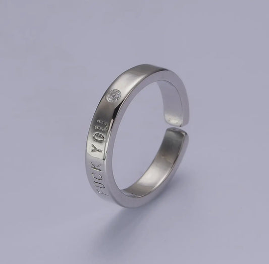 “Fuck You” Adjustable Ring