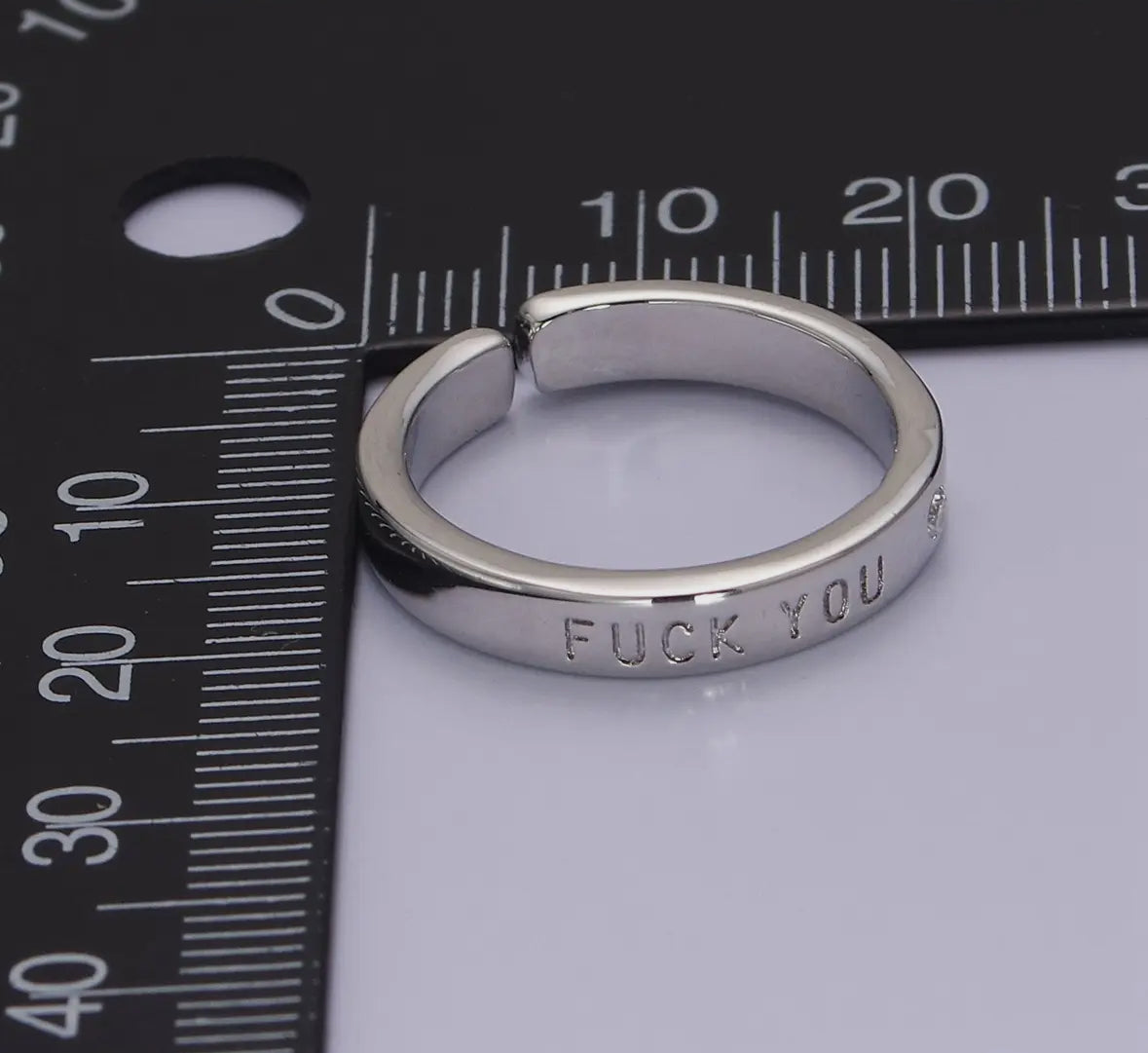 “Fuck You” Adjustable Ring