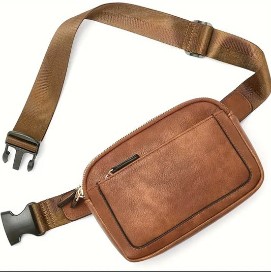 Brown Leather Belt Bag