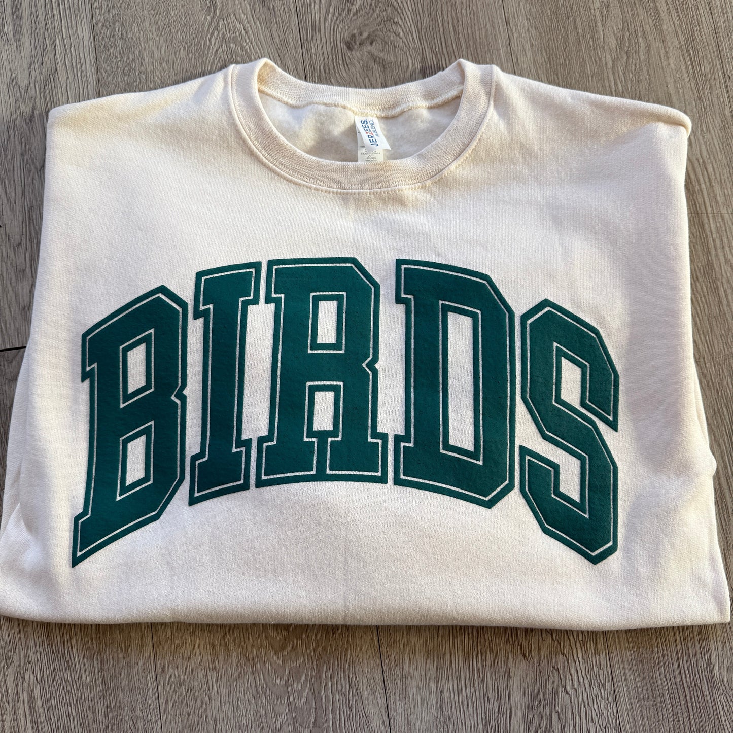 Cream Birds Puff Crewneck