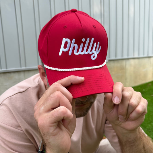Philly Varsity Script Embroidered Rope Hat