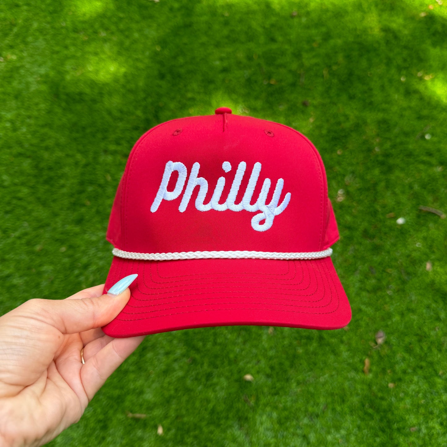 Philly Varsity Script Embroidered Rope Hat