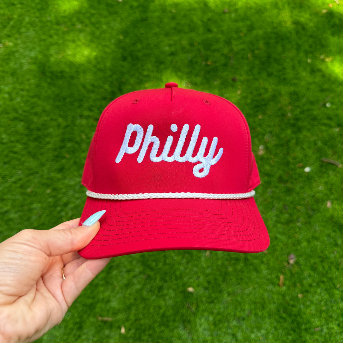 Philly Varsity Script Embroidered Rope Hat