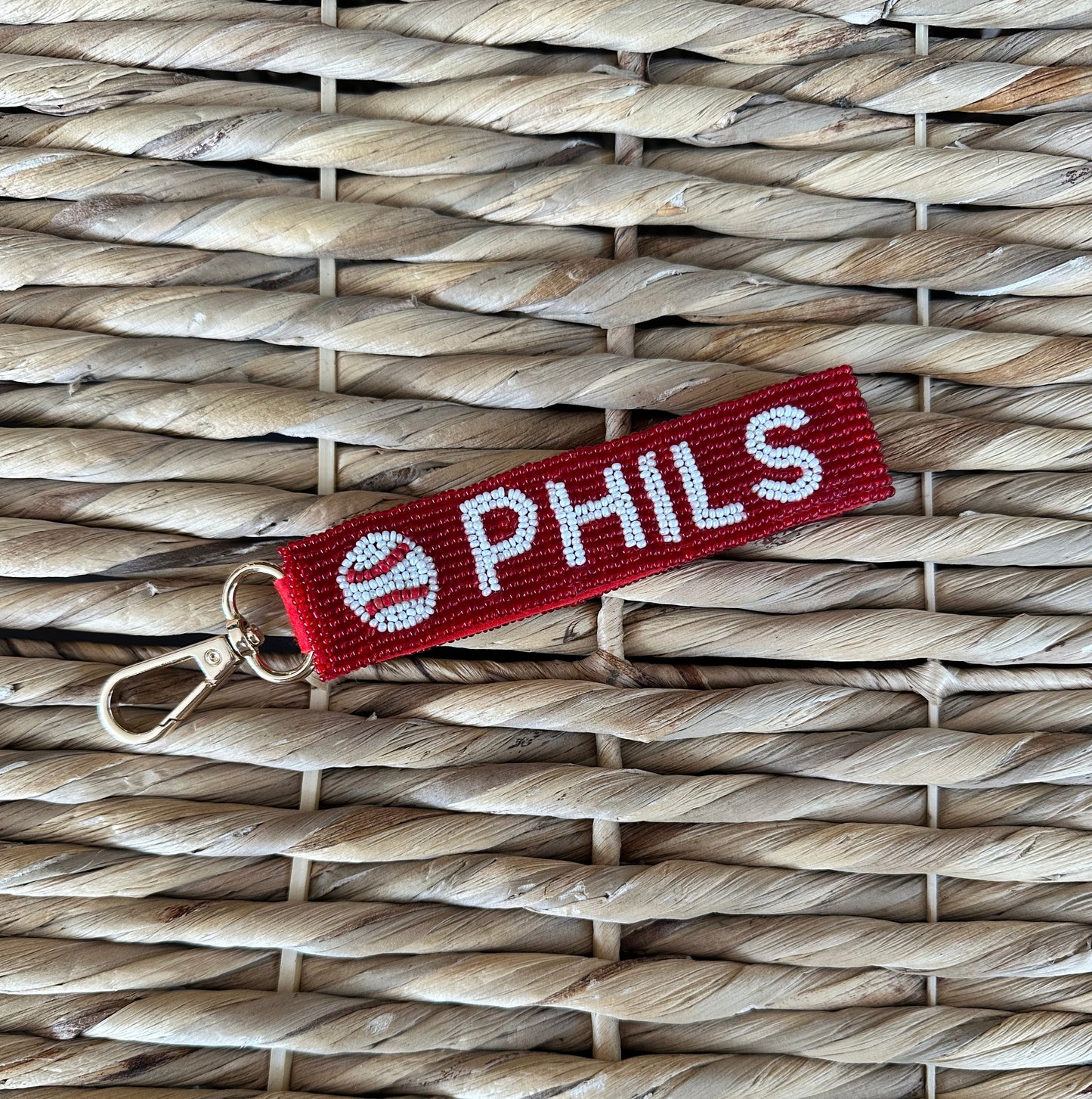 Phils Beaded Keychain
