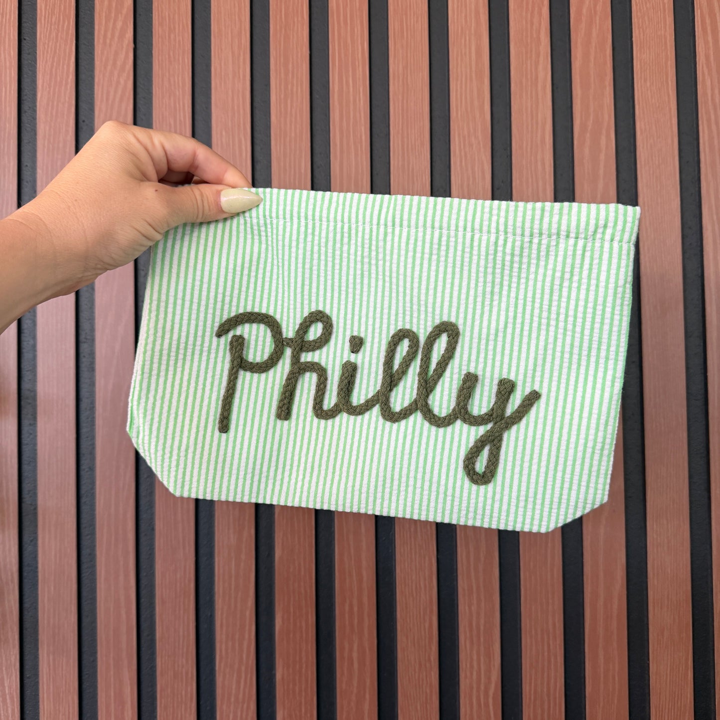 Philly Seersucker Pouch - Multiple Colors
