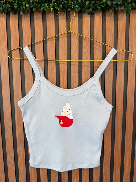 Ice Cream Hat Embroidered Tank