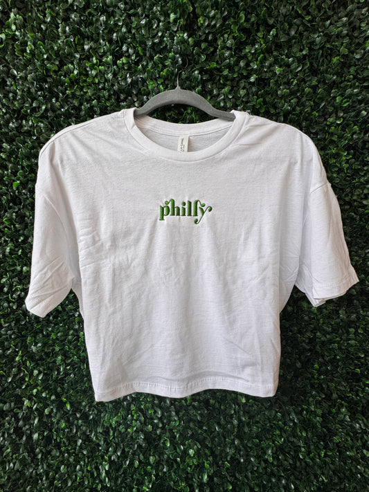 Embroidered Philly Crop Top