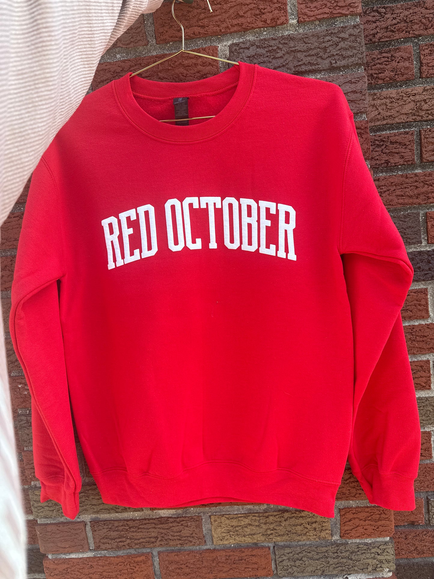 Red October Puff Crewneck