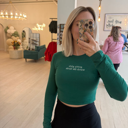 Pretty Girls Watch the Birds Long Sleeve Women