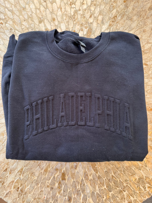 Philadelphia Embossed Crewneck