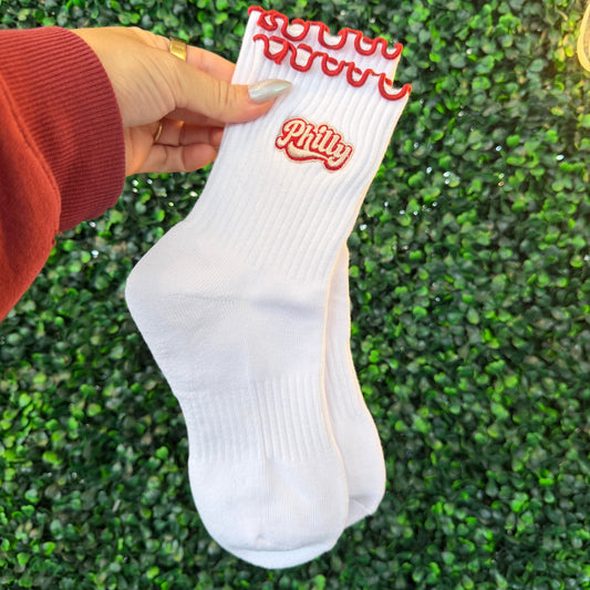 Philly Ruffle Edge Socks