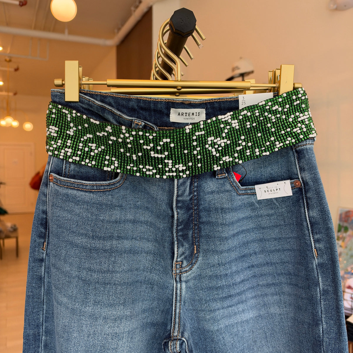 Beaded Game Day Stretchy Belt