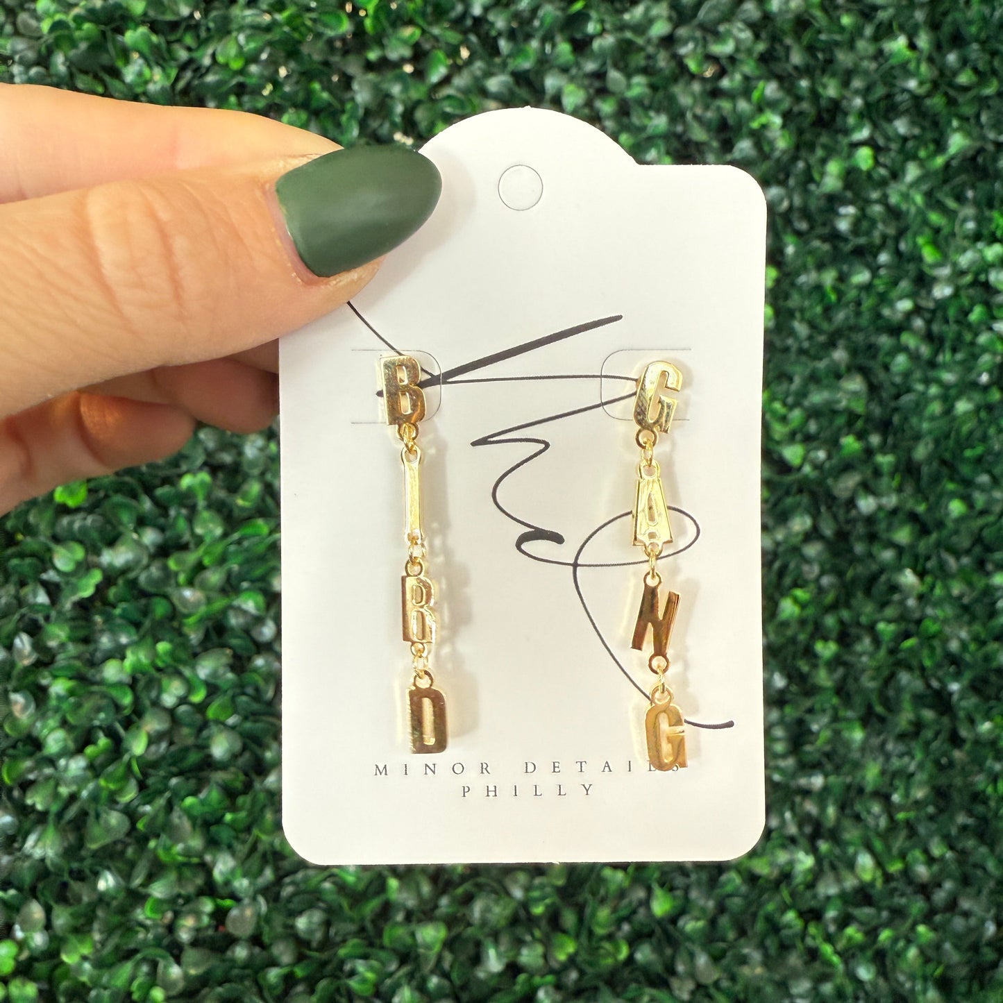 Bird Gang Gold Drop Earrings