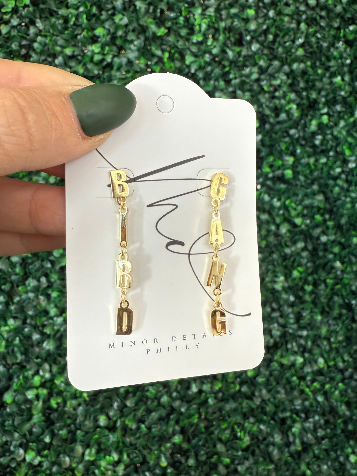 Bird Gang Gold Drop Earrings