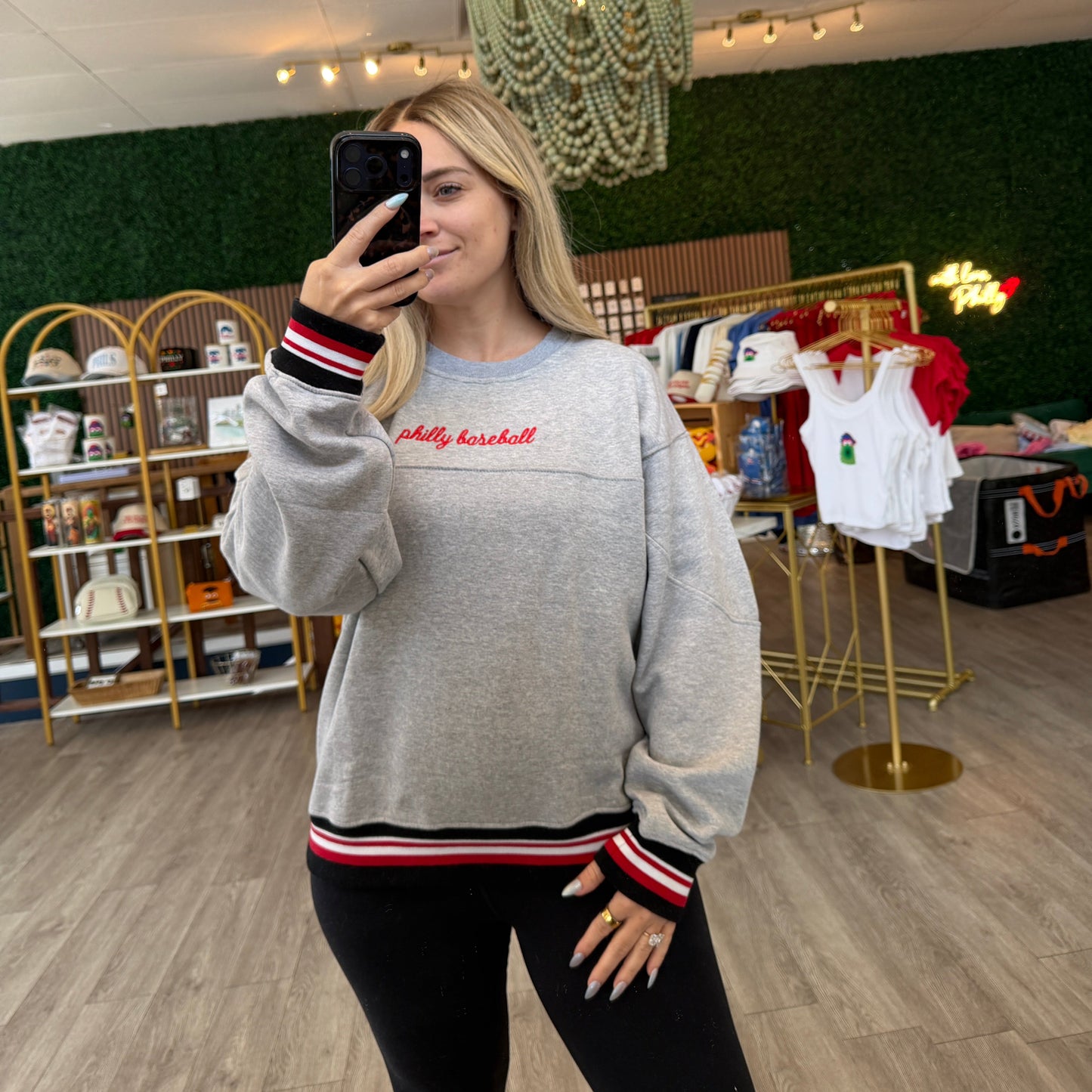Philly Baseball Drop Shoulder Crewneck