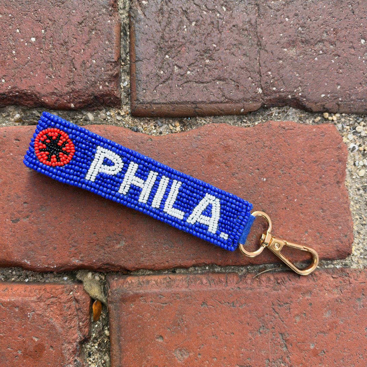 Beaded Phila Basketball Keychain