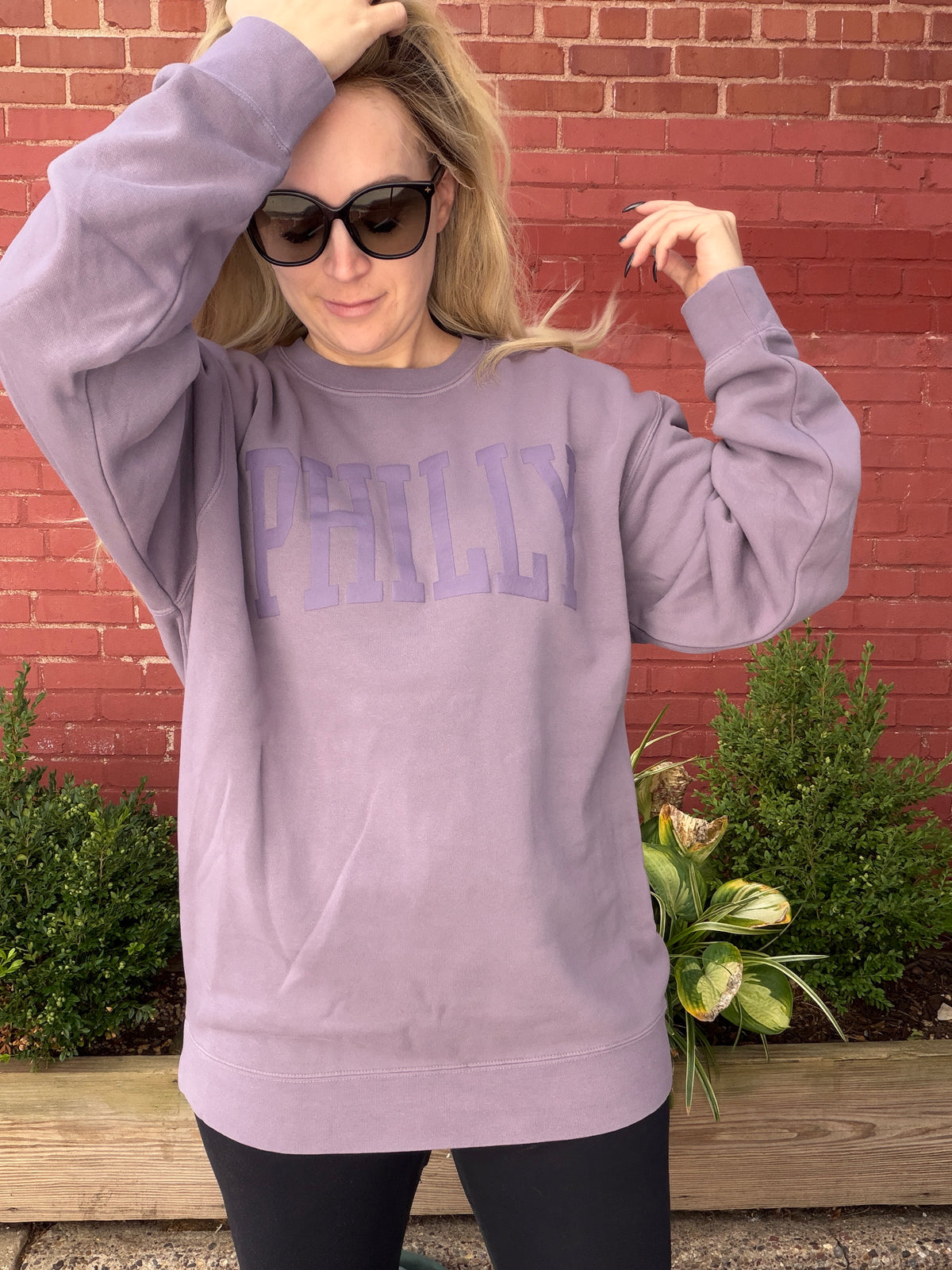 Monochrome Philly Crewneck - Plum