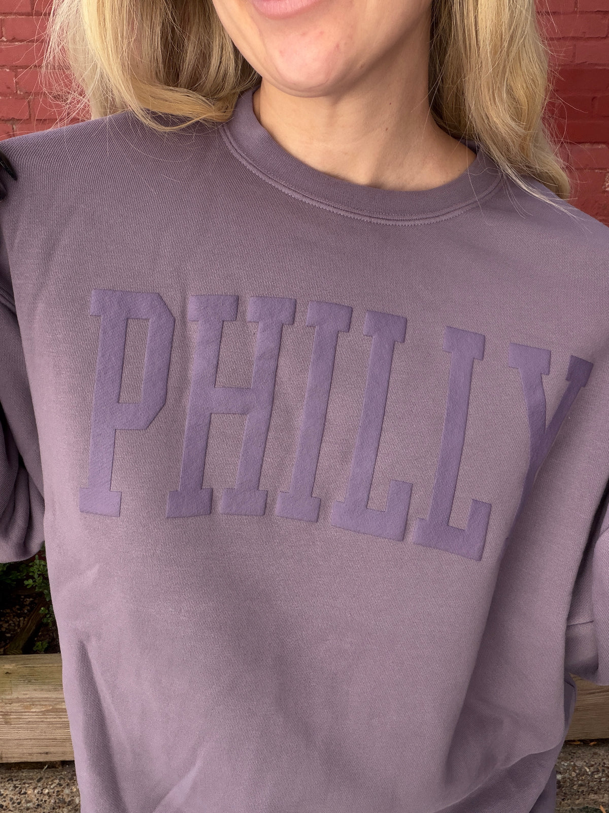 Monochrome Philly Crewneck - Plum