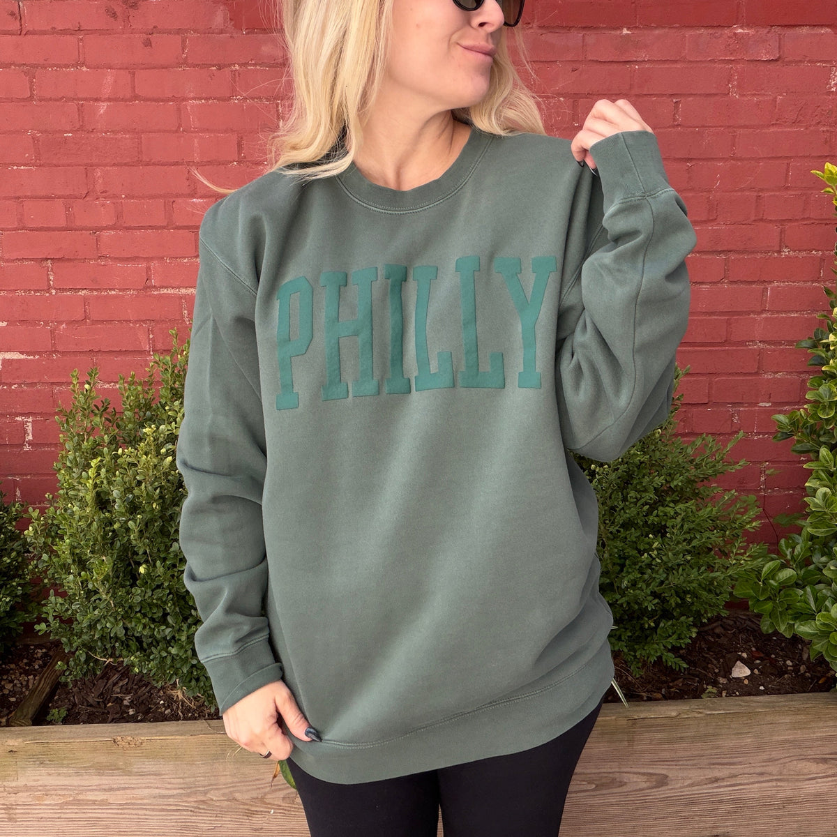 Monochrome Philly Crewneck - Green