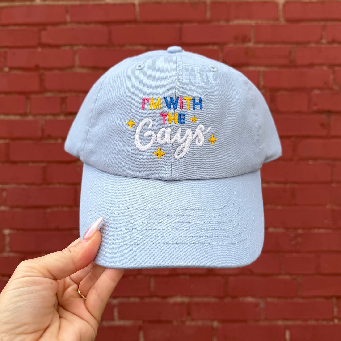 With The Gays Embroidered Dad Hat