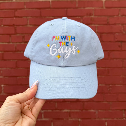 With The Gays Embroidered Dad Hat