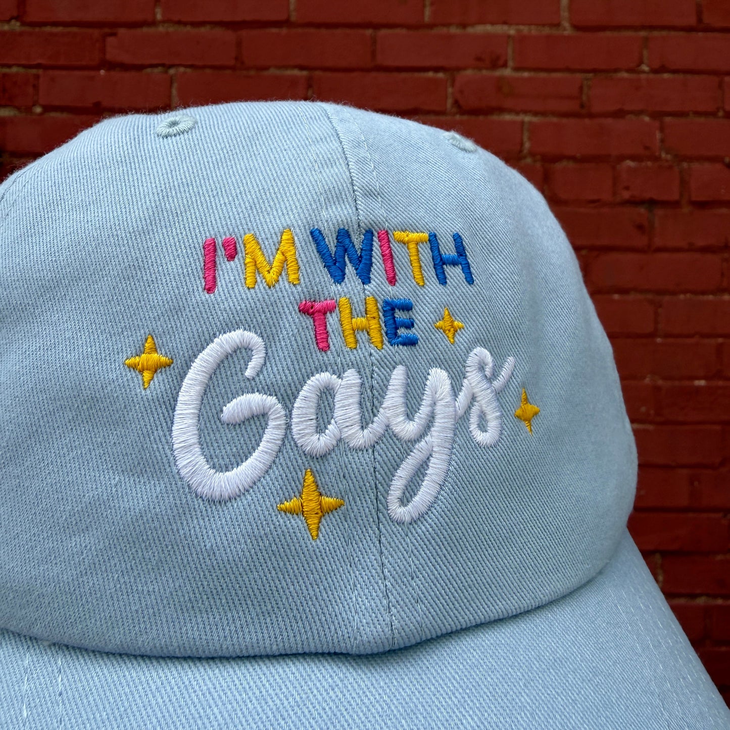 With The Gays Embroidered Dad Hat