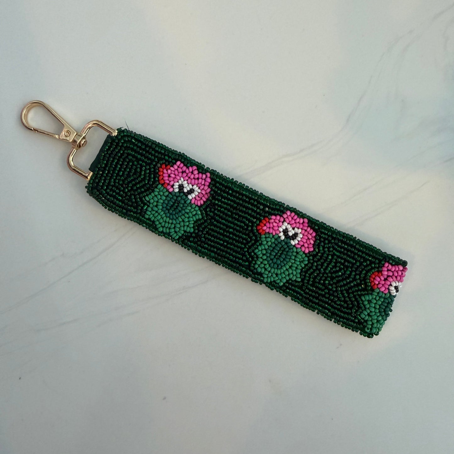 Green Phan Beaded Keychain