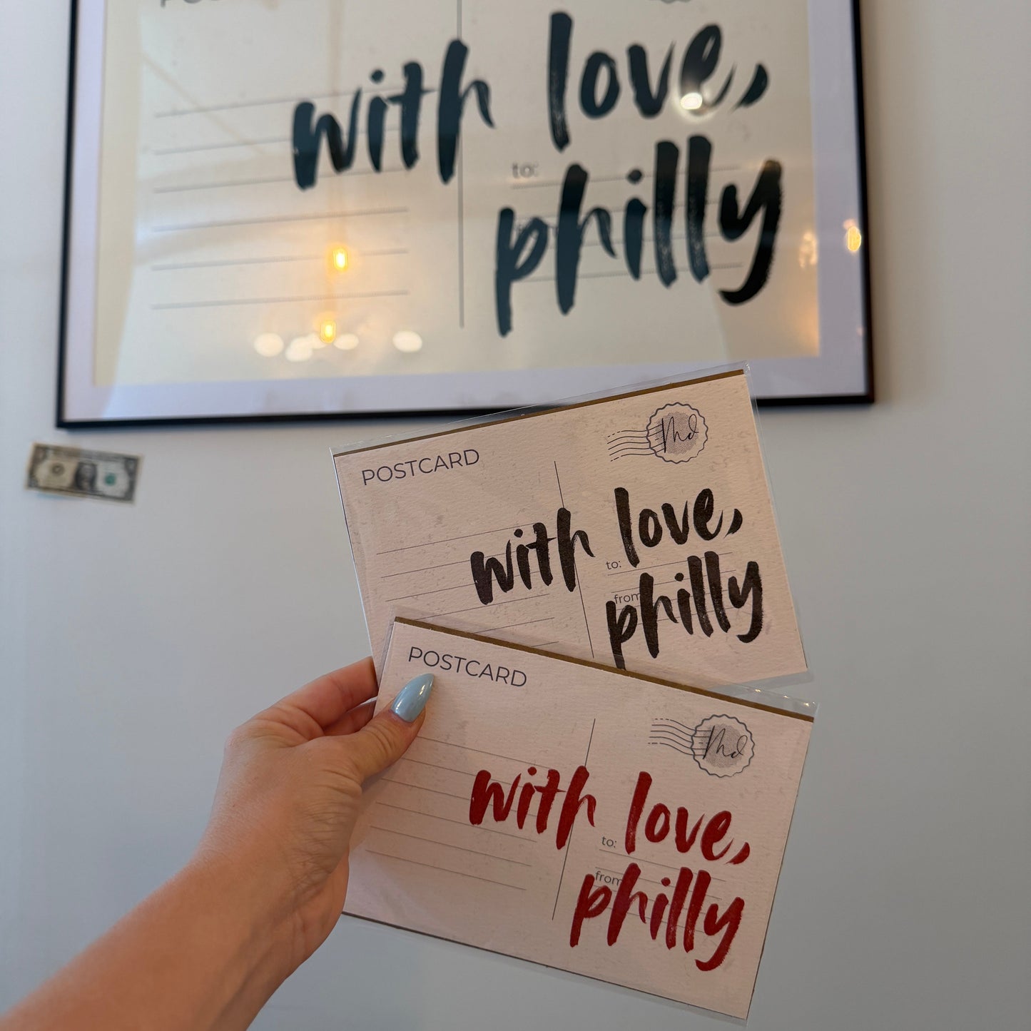 With Love, Philly Postcard Art Print