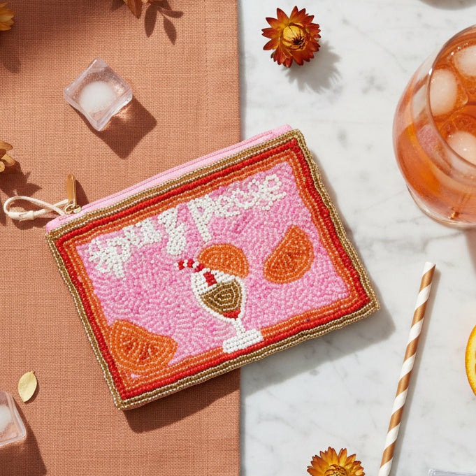 Spritz Please Beaded Coin Purse