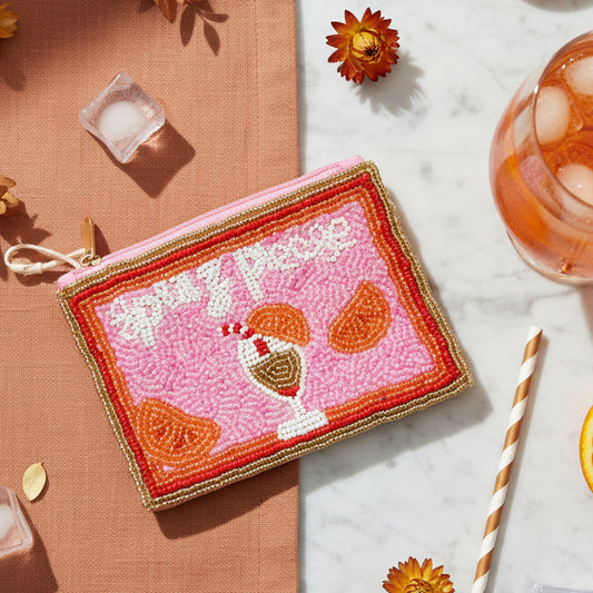 Spritz Please Beaded Coin Purse