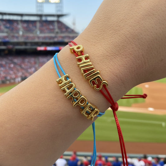 Philly Baseball Rope Bubble Bracelets
