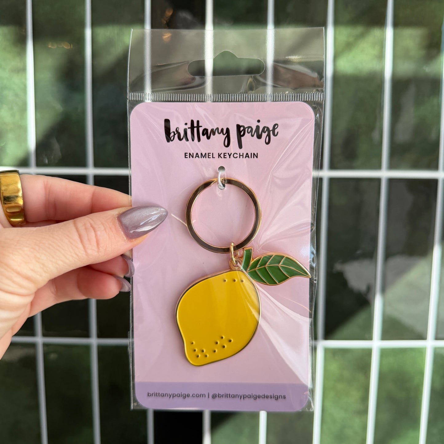 Lemon Enamel Keychain/Bag Charm