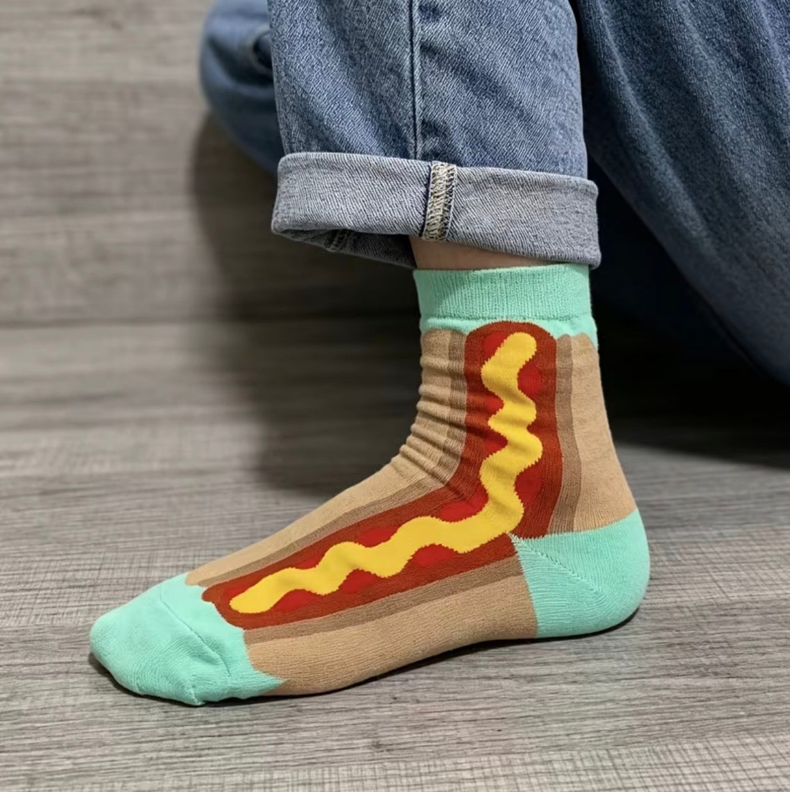 Hot Dog Bun Socks