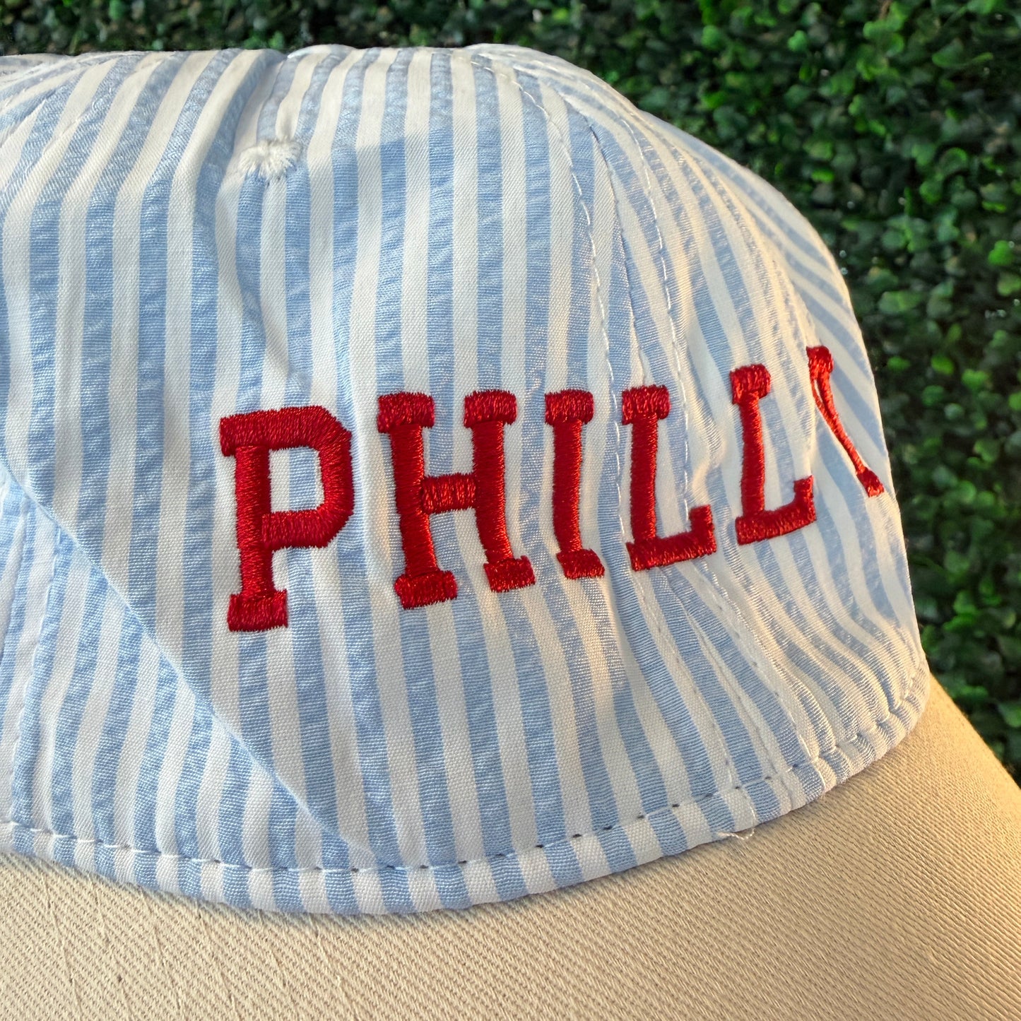 Philly Seersucker Embroidered Hat