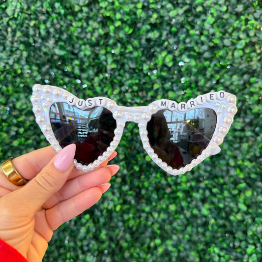 Just Married Beaded Sunnies