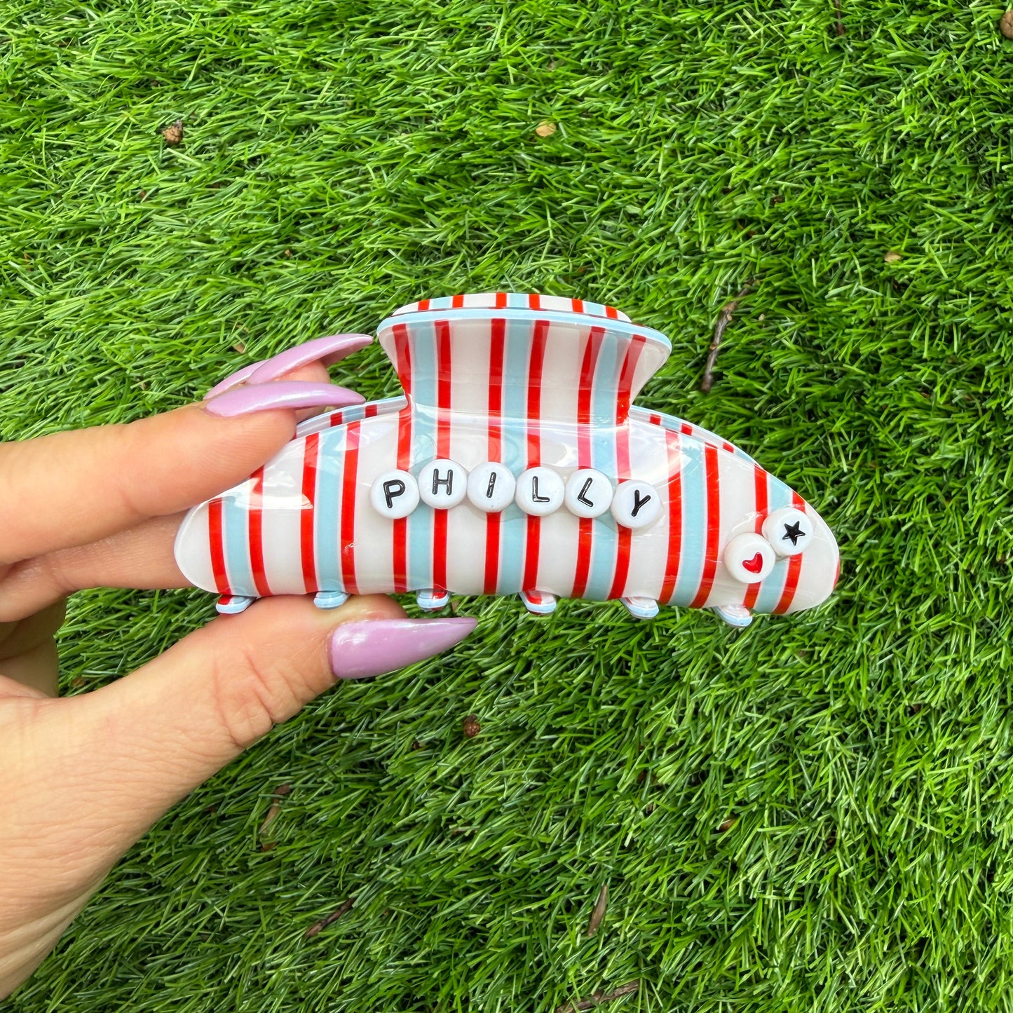 Minor Details Philly Striped Claw Clips