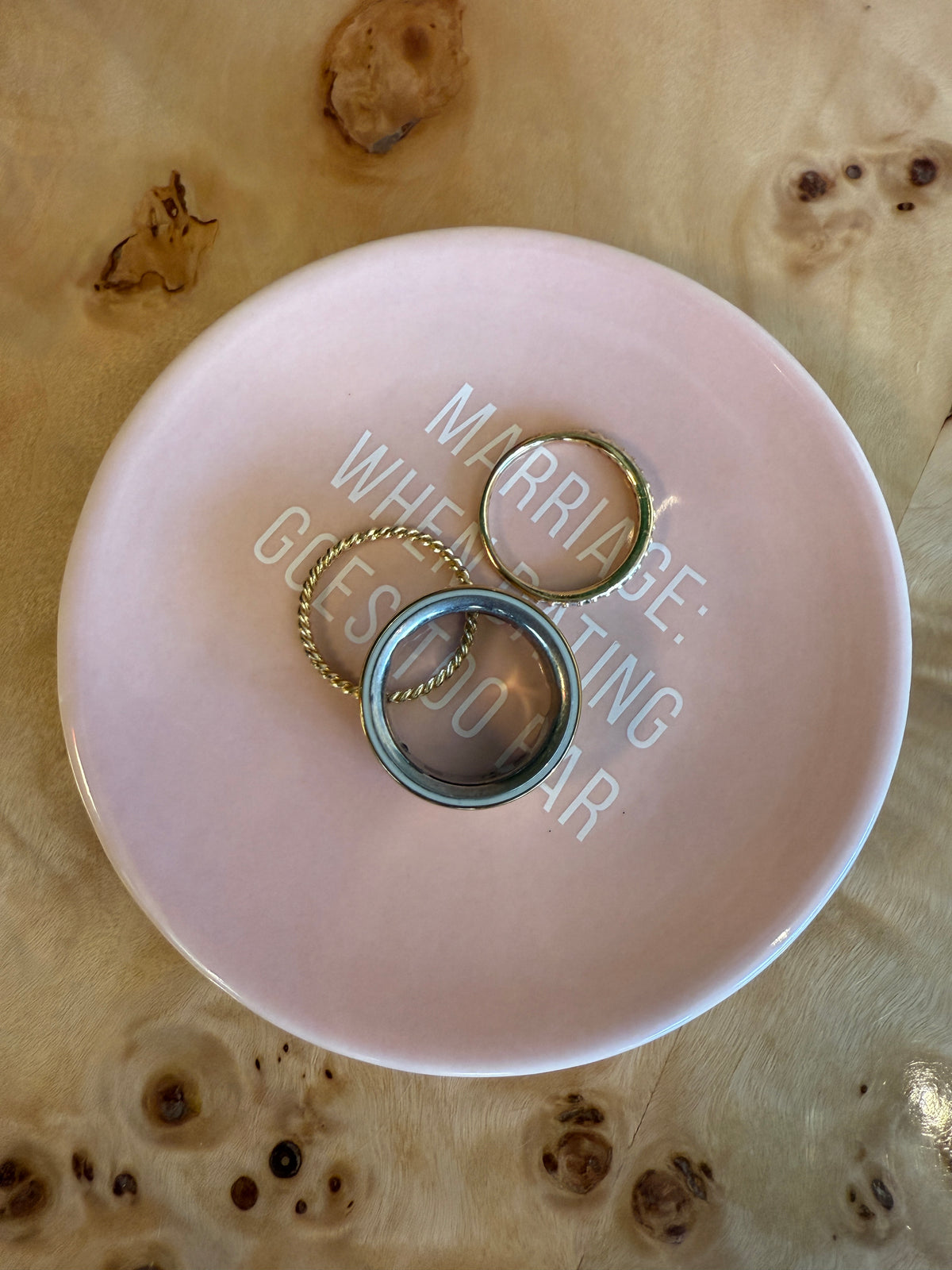 When Dating Goes Too Far Ring Dish